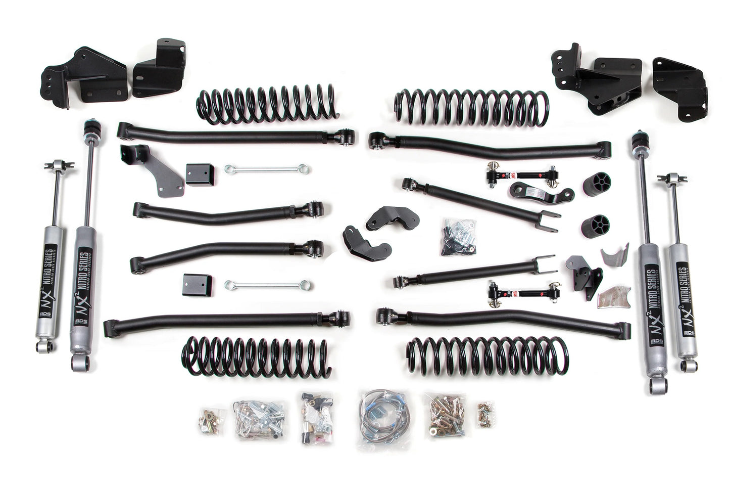 BDS 2007-2018 JEEP WRANGLER JK 4 DOOR LONG ARM 6.5" LIFT KIT,NITRO SHOCKS