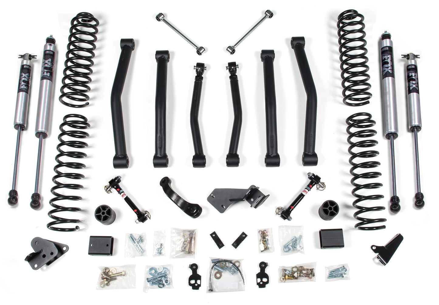BDS 2007-2011 JEEP WRANGLER JK,4-DOOR,4.5" LIFT KIT,FIXED LINKS,FOX 2.0 SHOCKS