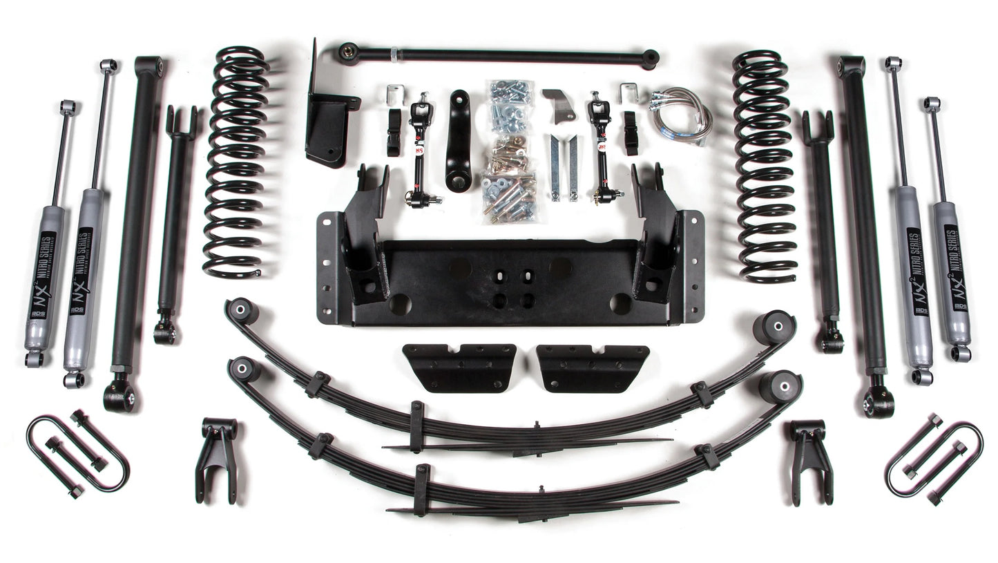 BDS 1984-2001 JEEP CHEROKEE XJ LONG ARM 6.5" LIFT KIT,NITRO SHOCKS,CHRYSLER REAR