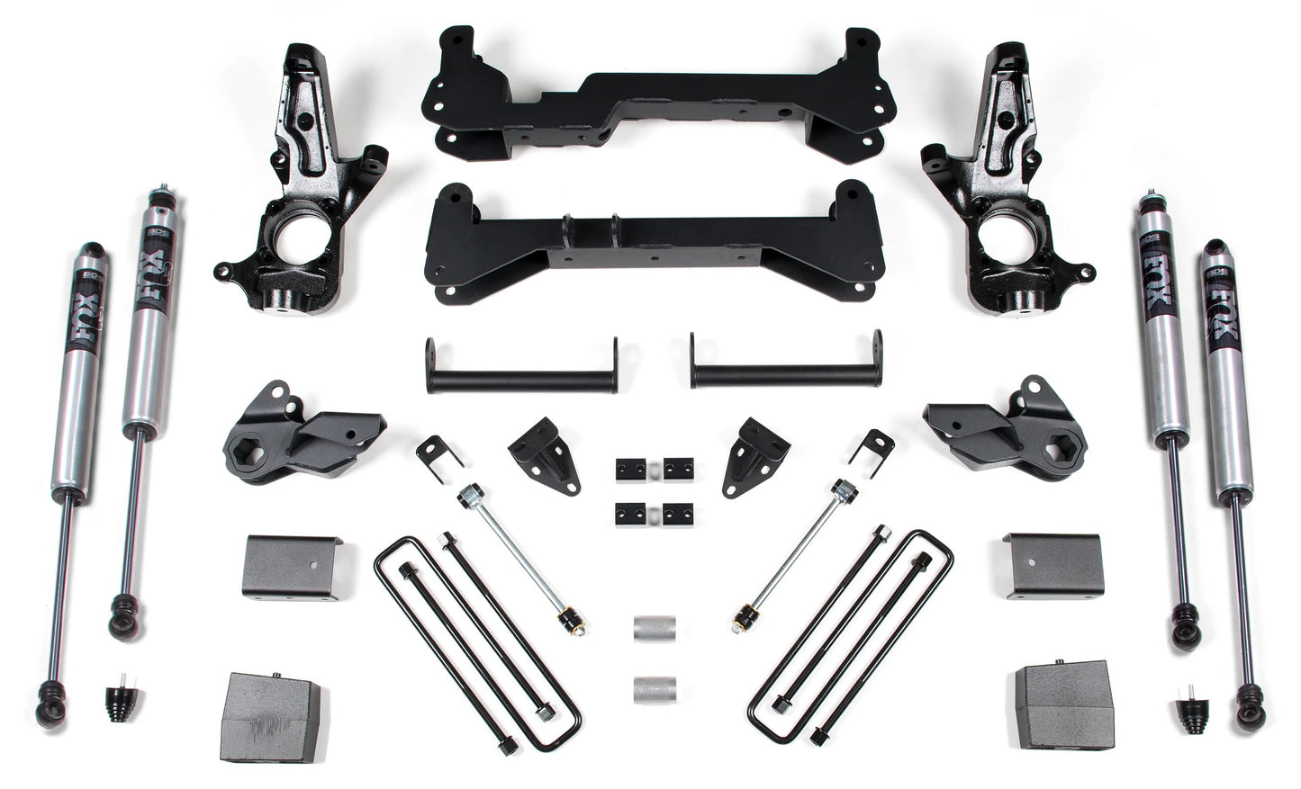 BDS 01-10 GM 2500,2500HD 2WD,CARRIER ABOVE CROSS,7" LIFT KIT,WITH FOX SHOCKS