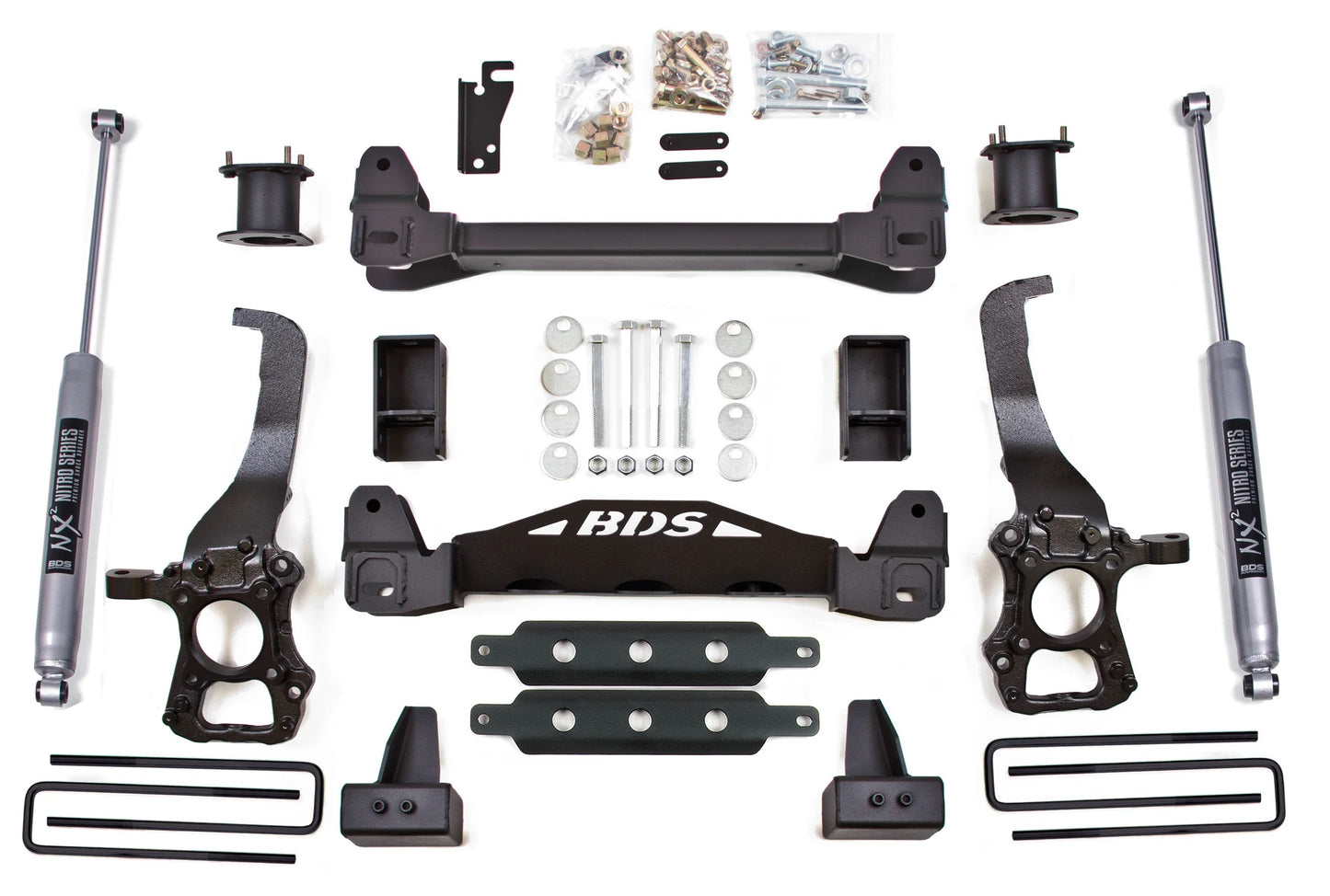 BDS 2015-2020 FORD F-150,2WD,4" LIFT KIT,CROSSMEMBER,4"BLOCK,NITRO SHOCKS
