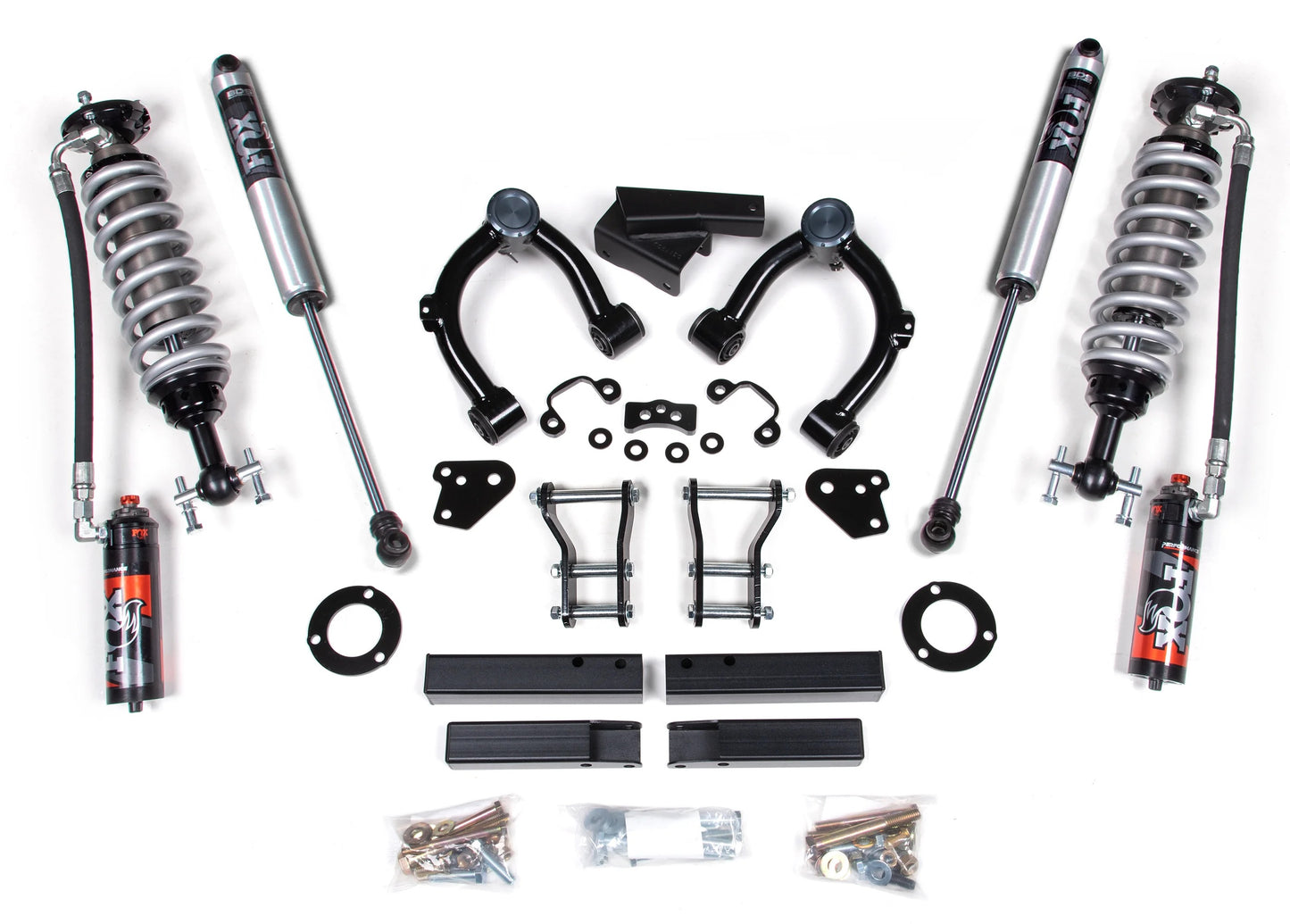BDS 19-23 FORD RANGER,4WD,3.5" LIFT,ALUM KNUCKLE,FOX 2.5 COILOVERS,REAR FOX 2.0