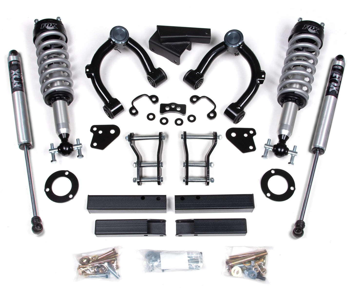 BDS 19-23 FORD RANGER,4WD,3.5" LIFT,ALUM KNUCKLE,FOX 2.0 COILOVERS,REAR FOX 2.0