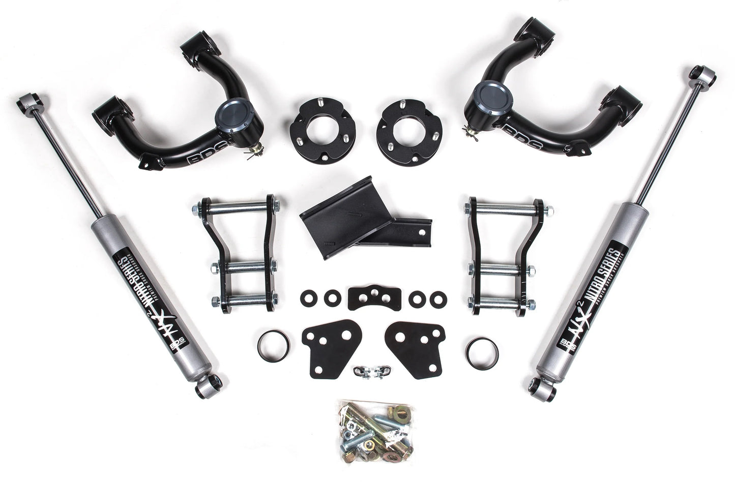 BDS 2019-2023 FORD RANGER,4WD,3.5" LIFT,ALUMINUM KNUCKLE,REAR NITRO SHOCKS