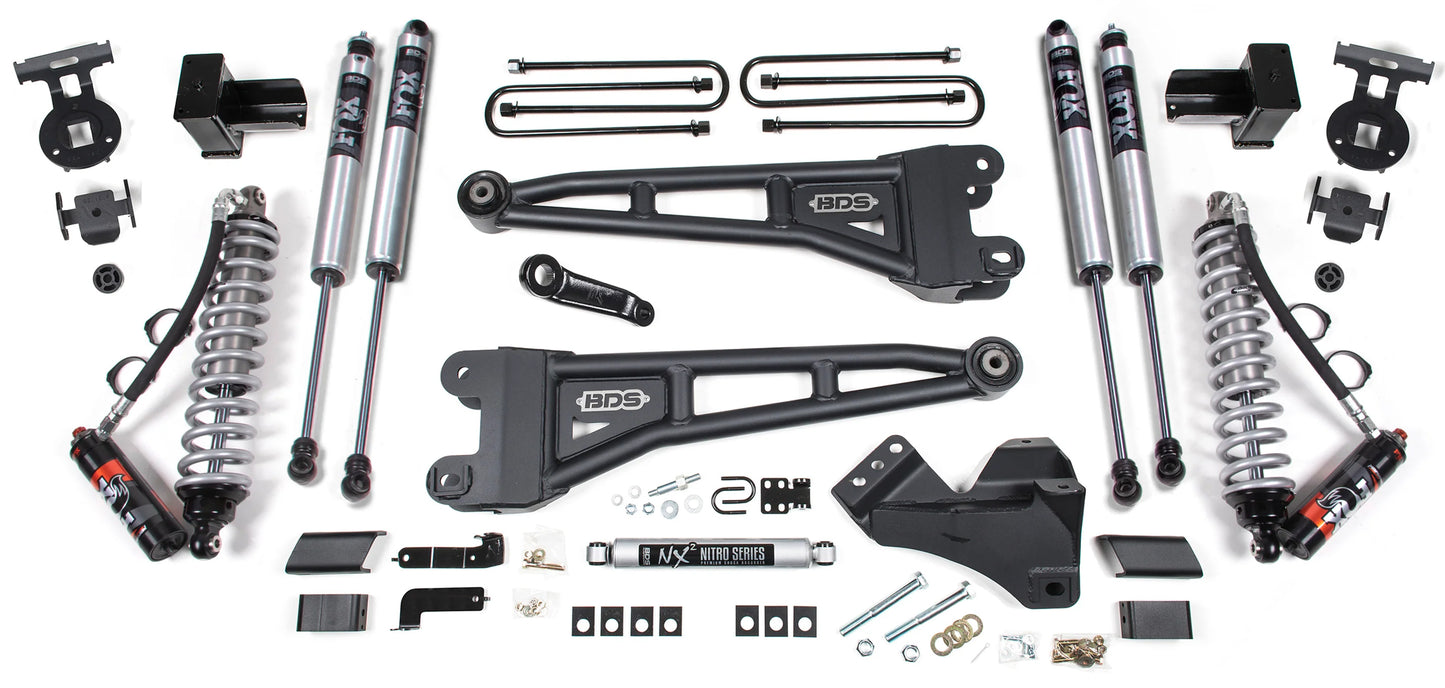 BDS 2020-2022 F250,F350 4WD 5" RADIUS ARM SUSP. LIFT,1" REAR,FOX COILOVER