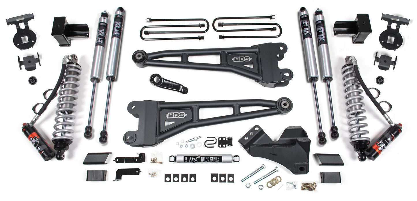 BDS 20-22 FORD F-350 SUPER DRW,4WD,DIESEL 4" RADIUS LIFT,FOX 2.5,REAR FOX 2.0