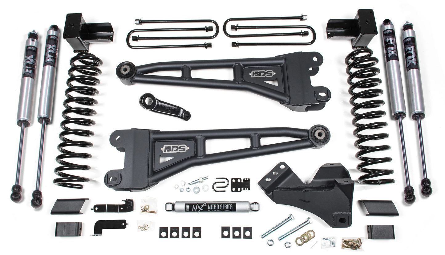BDS 20-22 FORD F-350 SUPER DRW,4WD,DIESEL 4" RADIUS LIFT KIT,FOX 2.0 SHOCKS