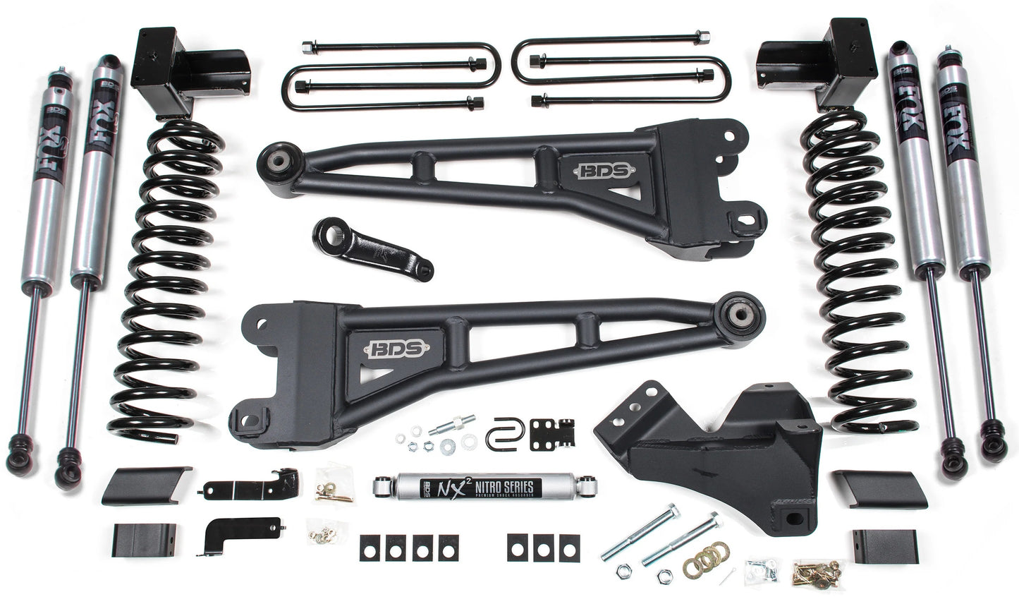 BDS 2020-2022 FORD F-350 SUPER DRW,4WD,GAS 4" RADIUS ARM LIFT KIT,FOX 2.0 SHOCKS