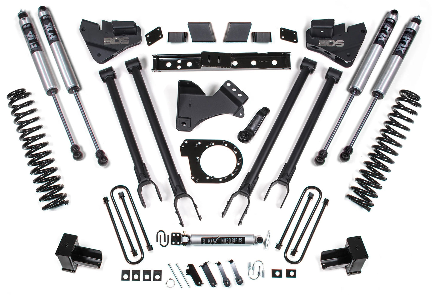 BDS 20-22 FORD F-350 4WD,DRW,DIESEL,6" LIFT,4-LINK,BLOCK,FOX 2.0 SHOCKS