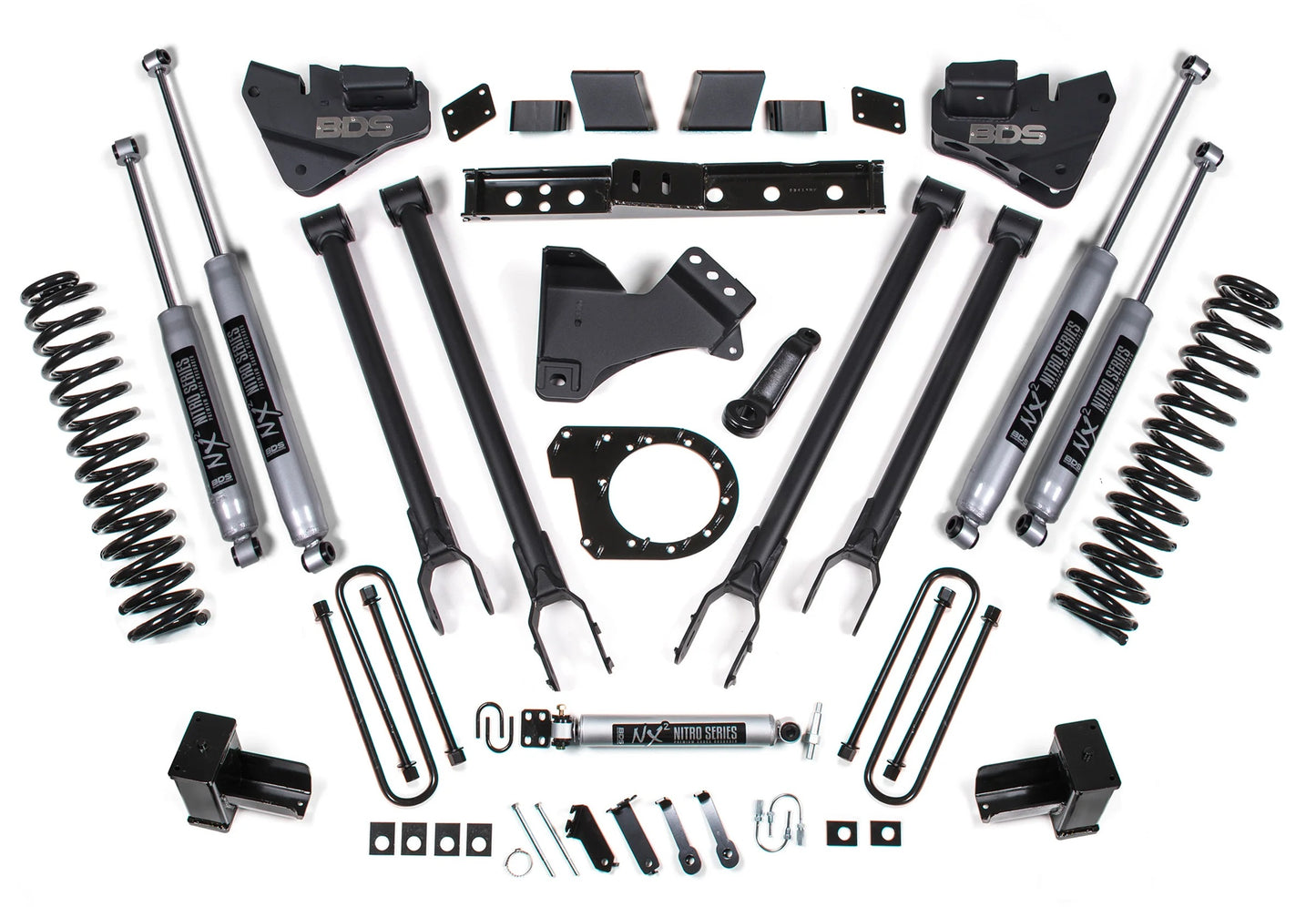 BDS 20-22 FORD F-350 4WD,DRW,DIESEL,6" LIFT,4-LINK,BLOCK,NITRO SHOCKS