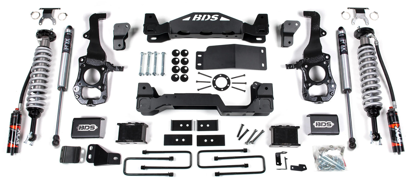 BDS 2021-2026 FORD F-150 4WD,6" LIFT KIT,5" BLOCK,FOX 2.5 COILOVER,FOX 2.0 SHOCK