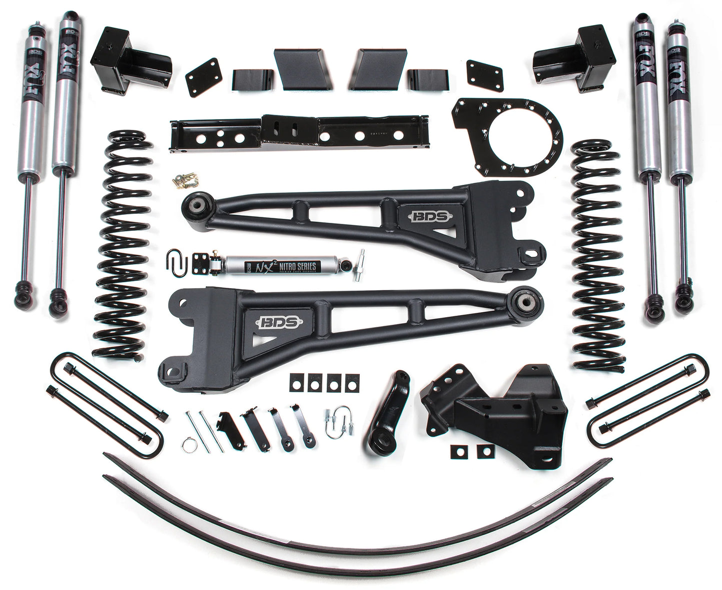 BDS 2017-2019 F250,F350 4WD DIESEL 3-LEAF 6" RADIUS ARM LIFT KIT,FOX 2.0 SHOCKS