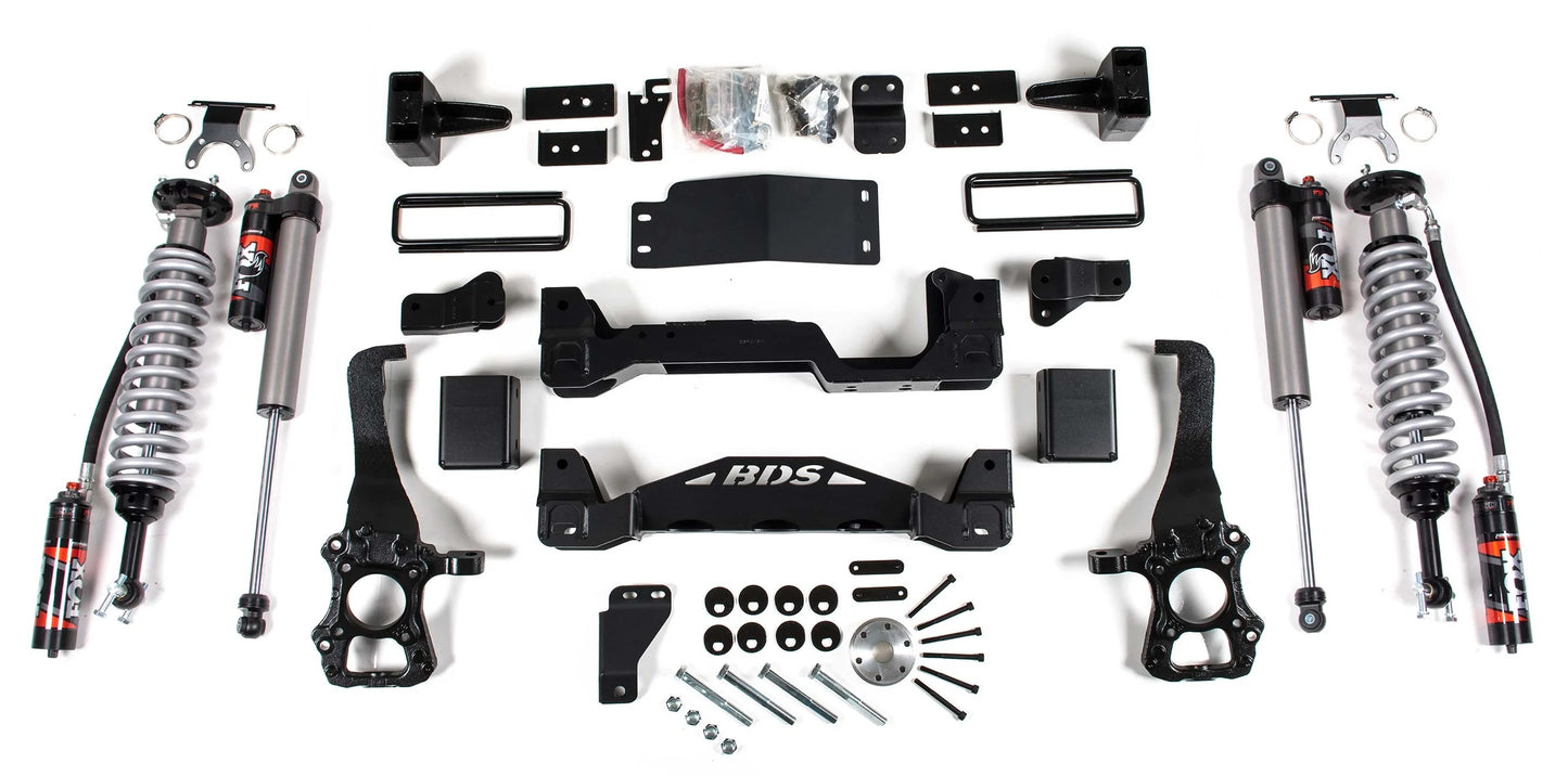 BDS 2015-2020 FORD F-150 4WD,4" LIFT KIT,FOX 2.5 COILOVERS,FOX 2.5 SHOCKS