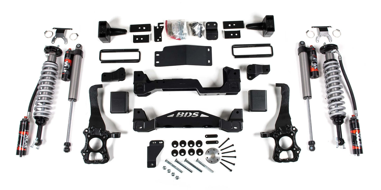 BDS 2015-2020 FORD F-150 4WD,6" LIFT KIT,CROSS,BLOCK,FOX 2.5 COILOVER,FOX 2.0