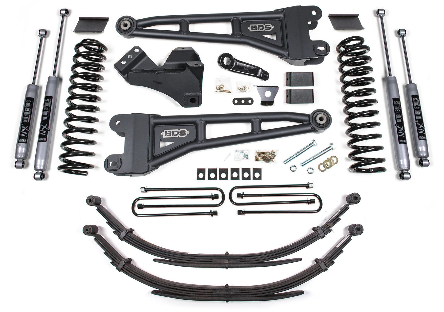 BDS 2011-2016 FORD F-250/F-350,GAS,4WD,4" RADIUS LIFT,LEAF SPRING,NITRO SHOCKS