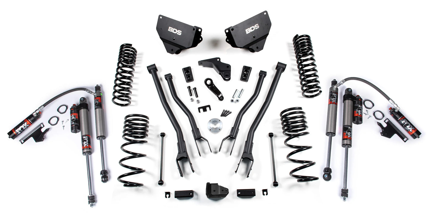 BDS 2014-2018 RAM 2500,GAS,4WD,4" LIFT KIT,4-LINK,COIL SPRING,FOX 2.5,FOX 2.0