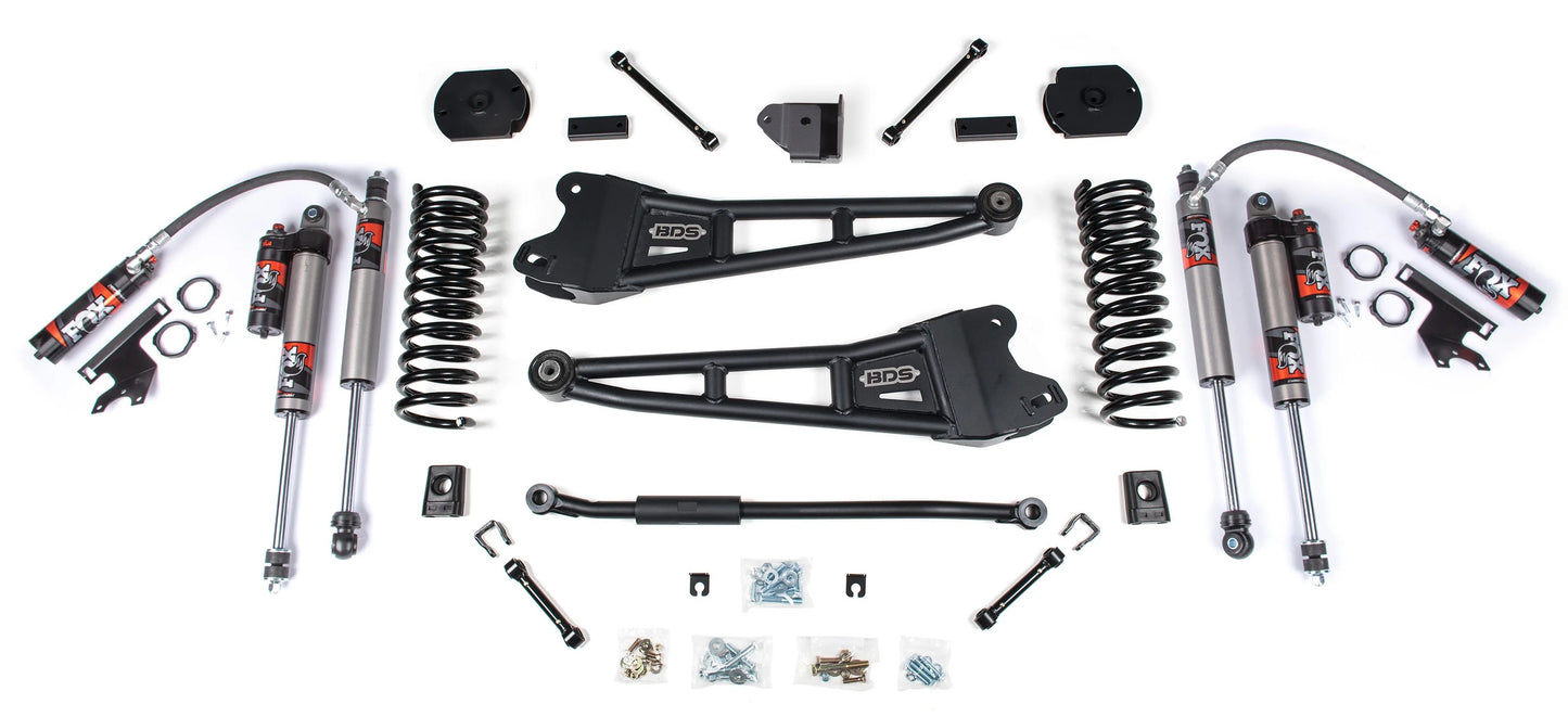 BDS 2013-2018 RAM 3500 4WD,DIESEL,3" RADIUS ARM LIFT KIT,BLOCKS,FOX 2.5 SHOCKS