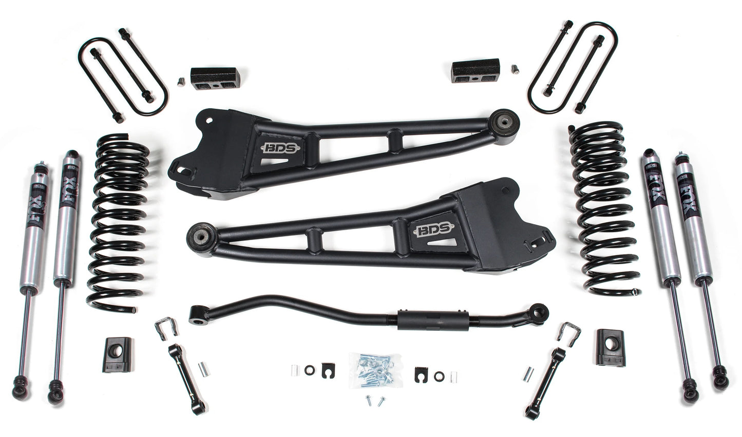 BDS 2013-2018 RAM 3500 4WD,DIESEL,3" RADIUS ARM LIFT KIT,BLOCKS,FOX 2.0 SHOCKS