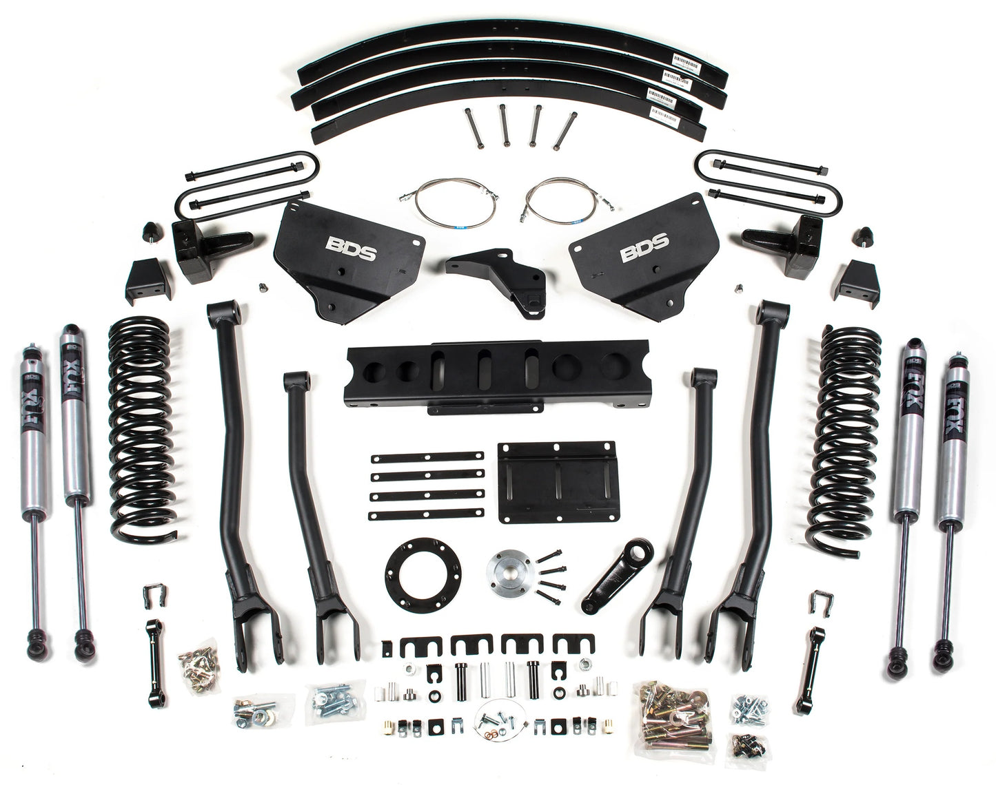 BDS 2013-2018 RAM 3500 4WD,DIESEL,8" LIFT,ADD-A-LEAF,4-LINK,6-BOLT,FOX 2.0 SHOCK