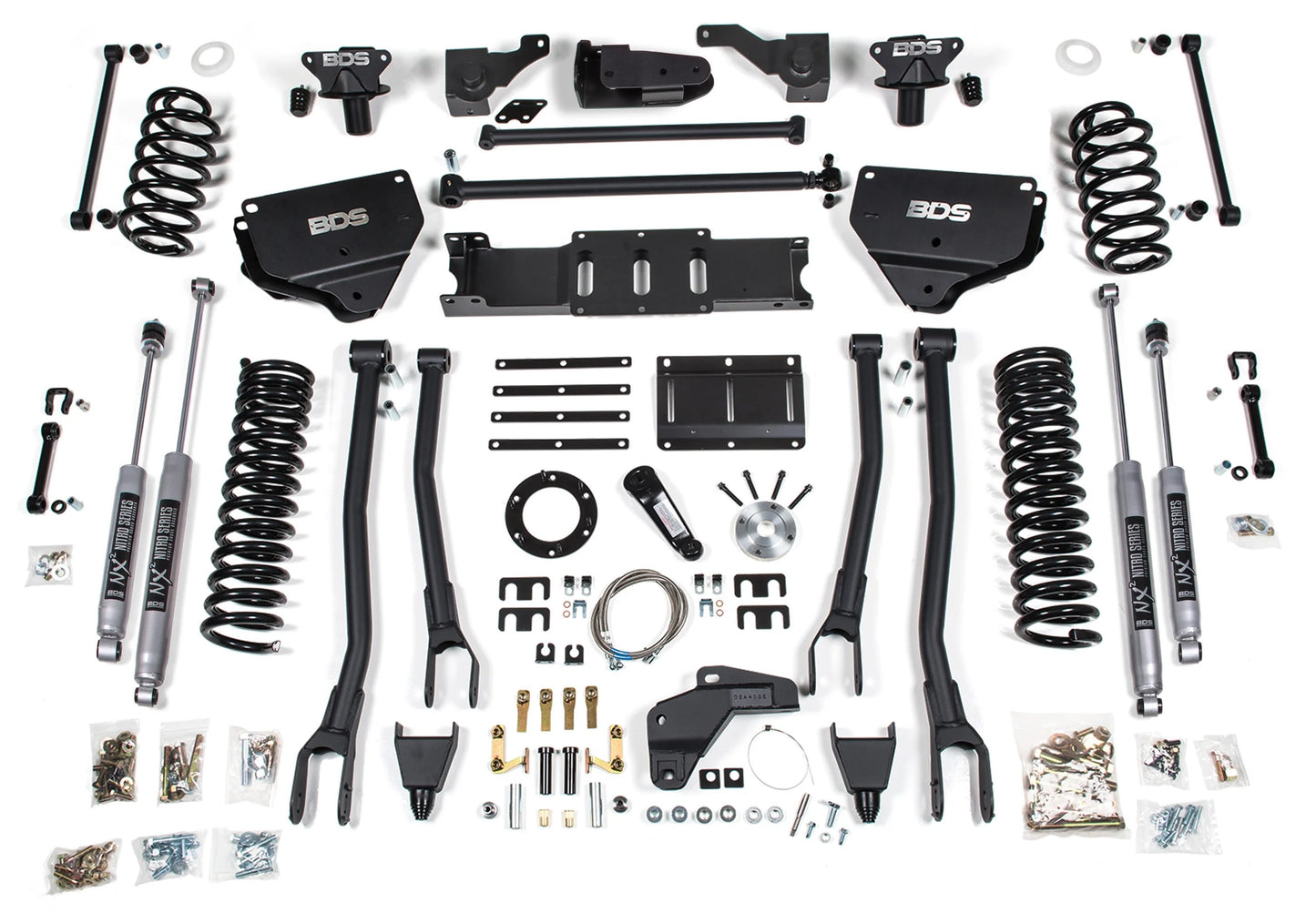 BDS 2014-2018 RAM 2500 4WD,DIESEL,8" LIFT KIT,COIL SPRINGS,4-LINK,NITRO SHOCKS