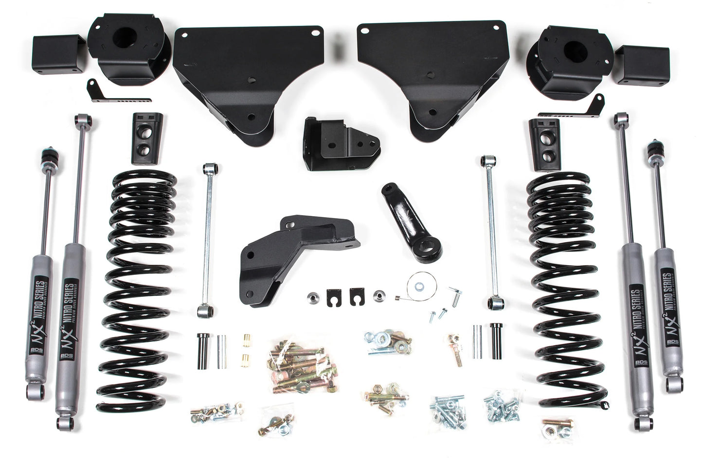 BDS 2014-2018 RAM 2500 4WD,DIESEL,REAR AIR RIDE,4" LIFT KIT,SPRING,NITRO SHOCK