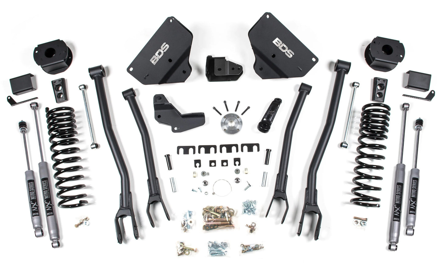 BDS 2014-2018 RAM 2500 4WD,DIESEL,REAR AIR RIDE,4" LIFT KIT,4-LINK,NITRO SHOCK