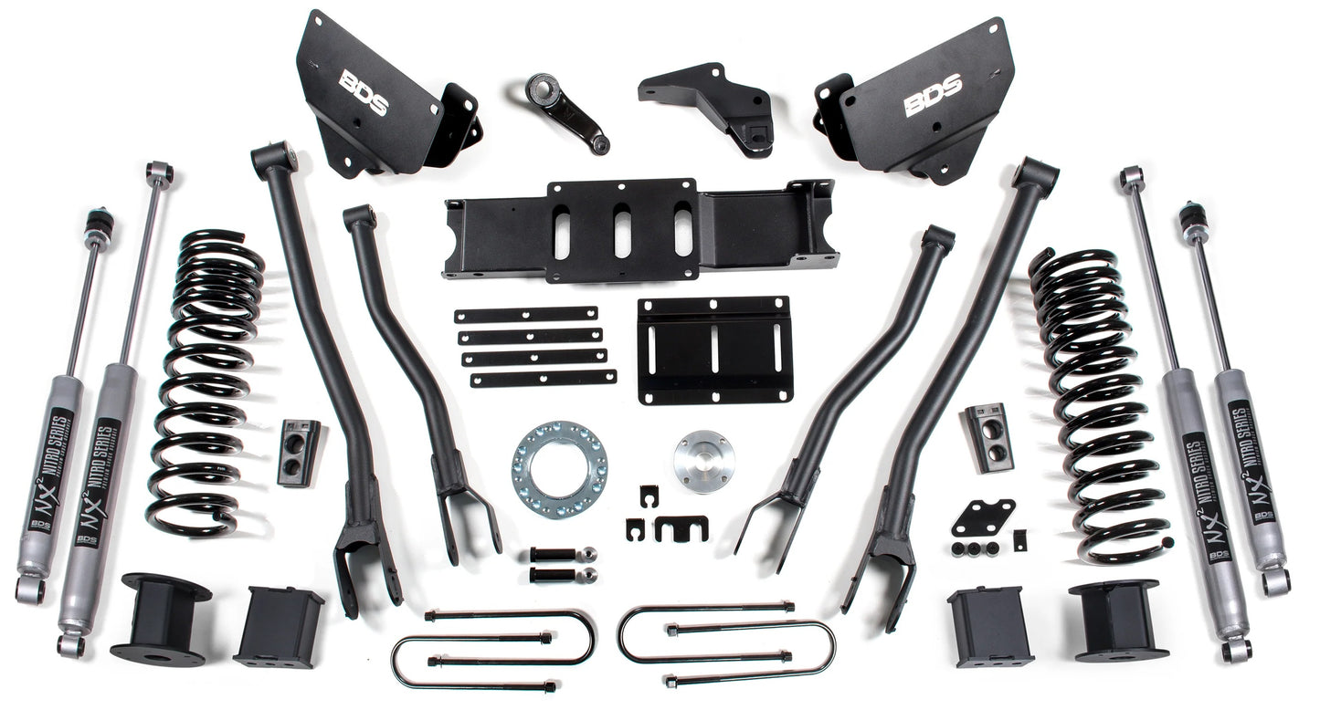 BDS 2013-2018 RAM 3500 4WD,REAR AIR RIDE,GAS,5.5" LIFT,4-LINK,NITRO SHOCKS