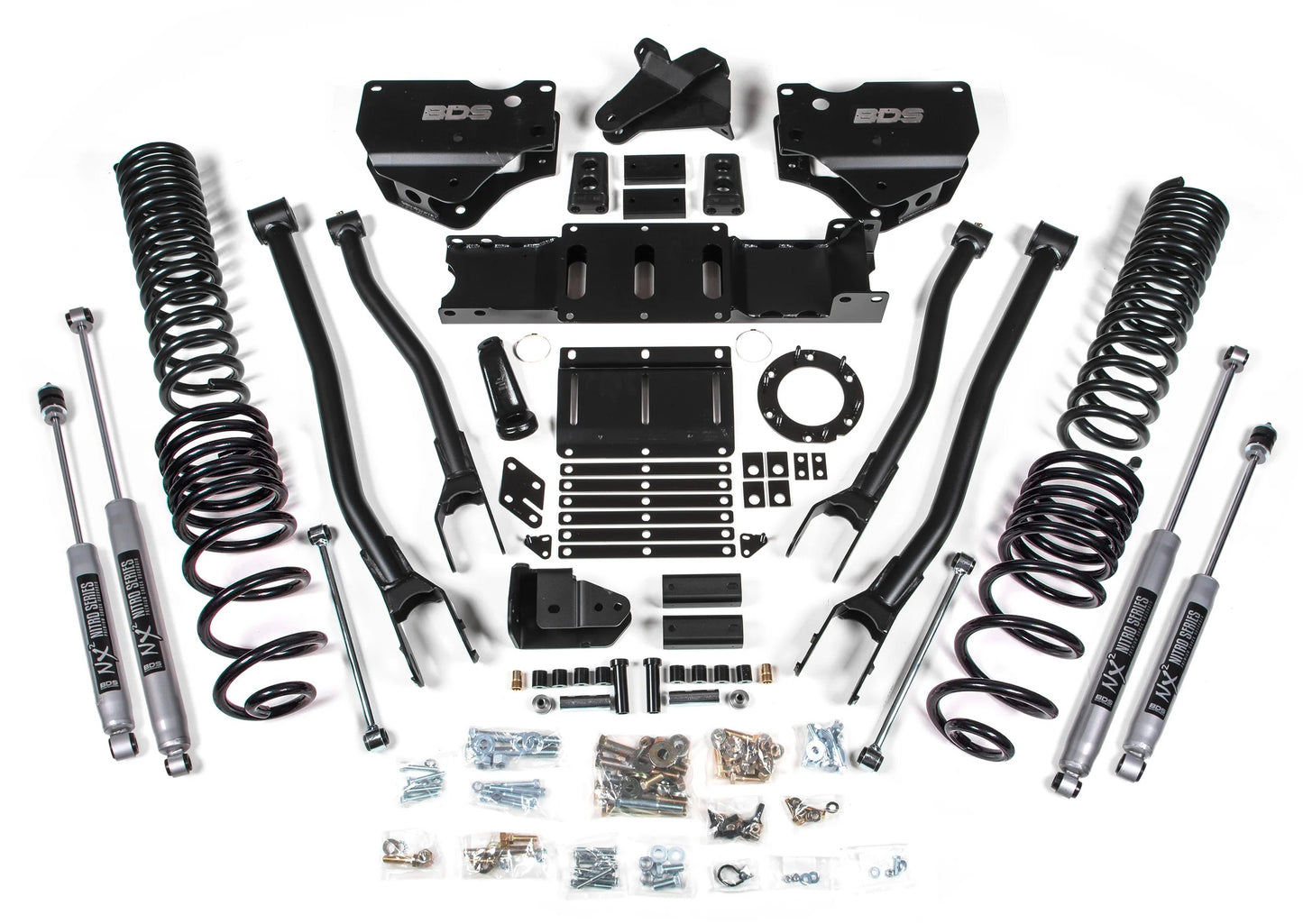 BDS 2019-2024 RAM 2500 4WD,DIESEL,4" LIFT,4-LINK,SPRINGS,NITRO SHOCKS