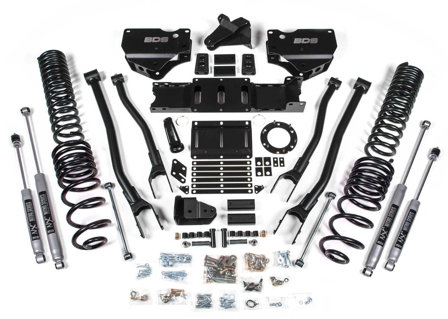 BDS 2019-2026 RAM 2500 4WD,GAS,4" LIFT KIT,4-LINK,SPRINGS,NITRO SHOCKS