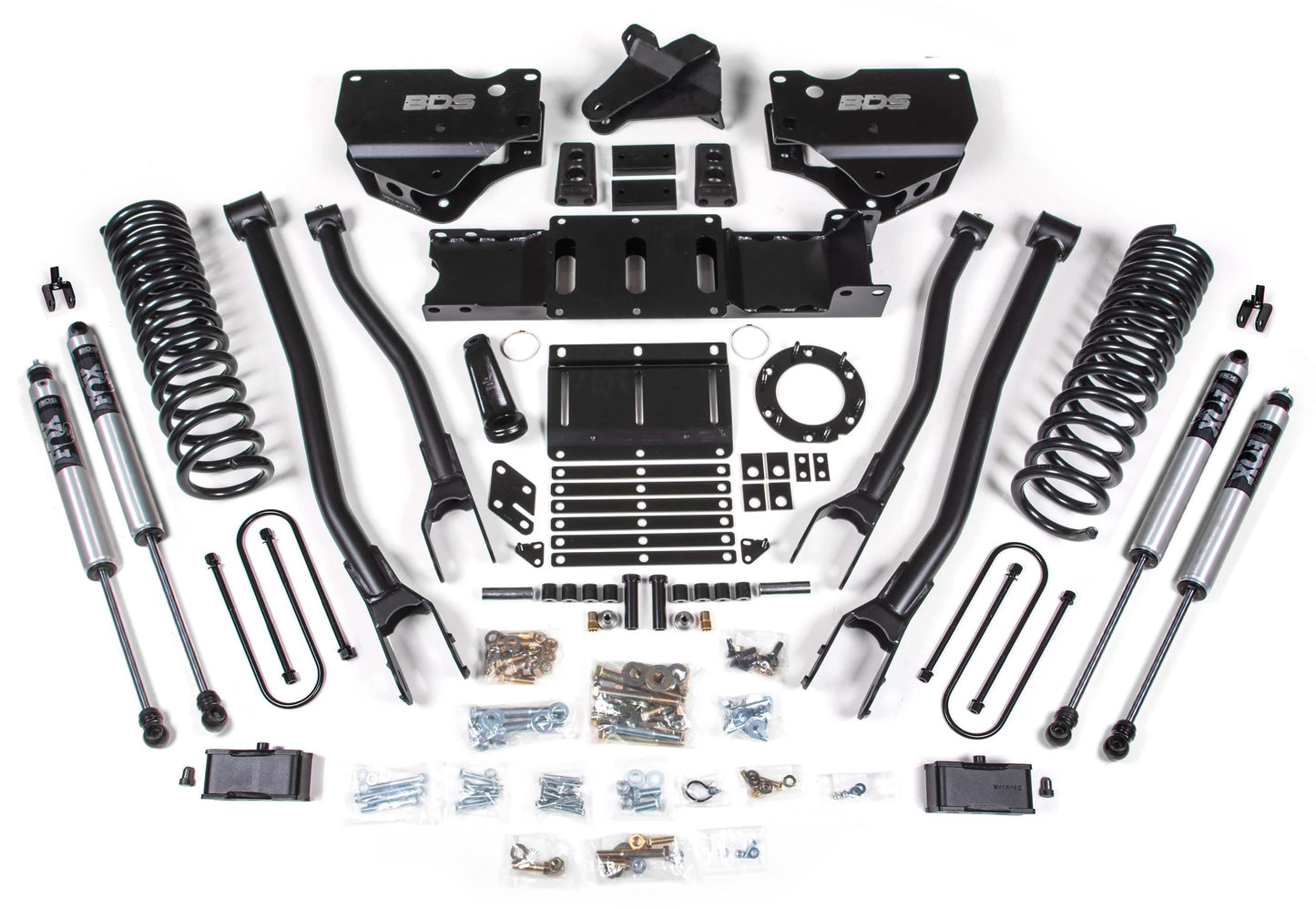 BDS 19-24 RAM 3500 GAS,4WD,4" LIFT,4-LINK,3" BLOCK,NO OVERLOAD,6-BOLT,FOX 2.0