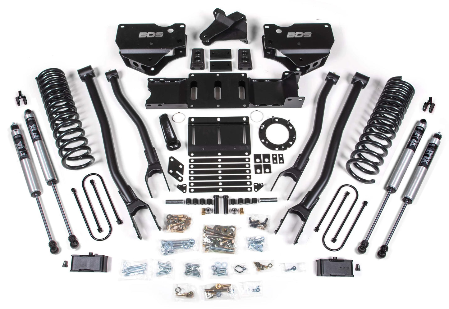 BDS 19-24 RAM 3500 GAS,4WD,4" LIFT,4-LINK,3" BLOCK,OVERLOAD,6-BOLT,FOX 2.0 SHOCK