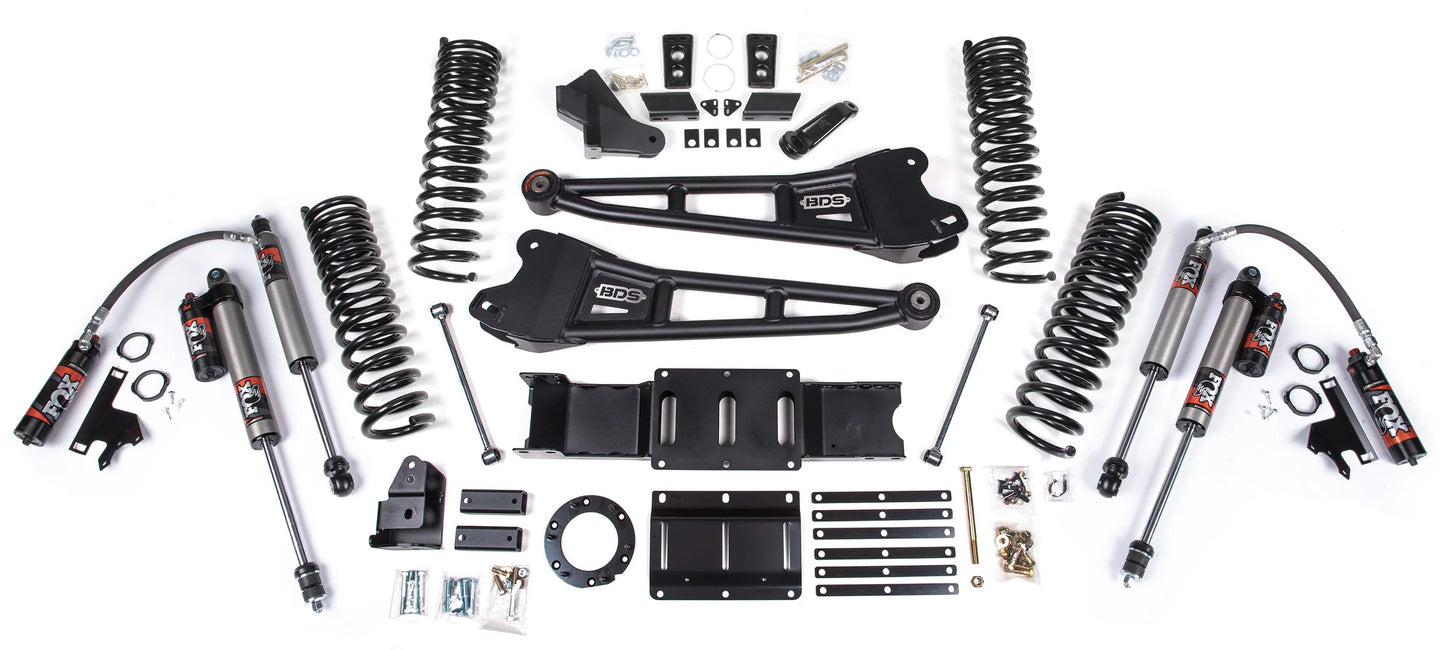 BDS 2019-2026 RAM 2500 GAS,4WD,5.5" RADIUS ARM LIFT KIT,6-BOLT,FOX 2.5 SHOCKS