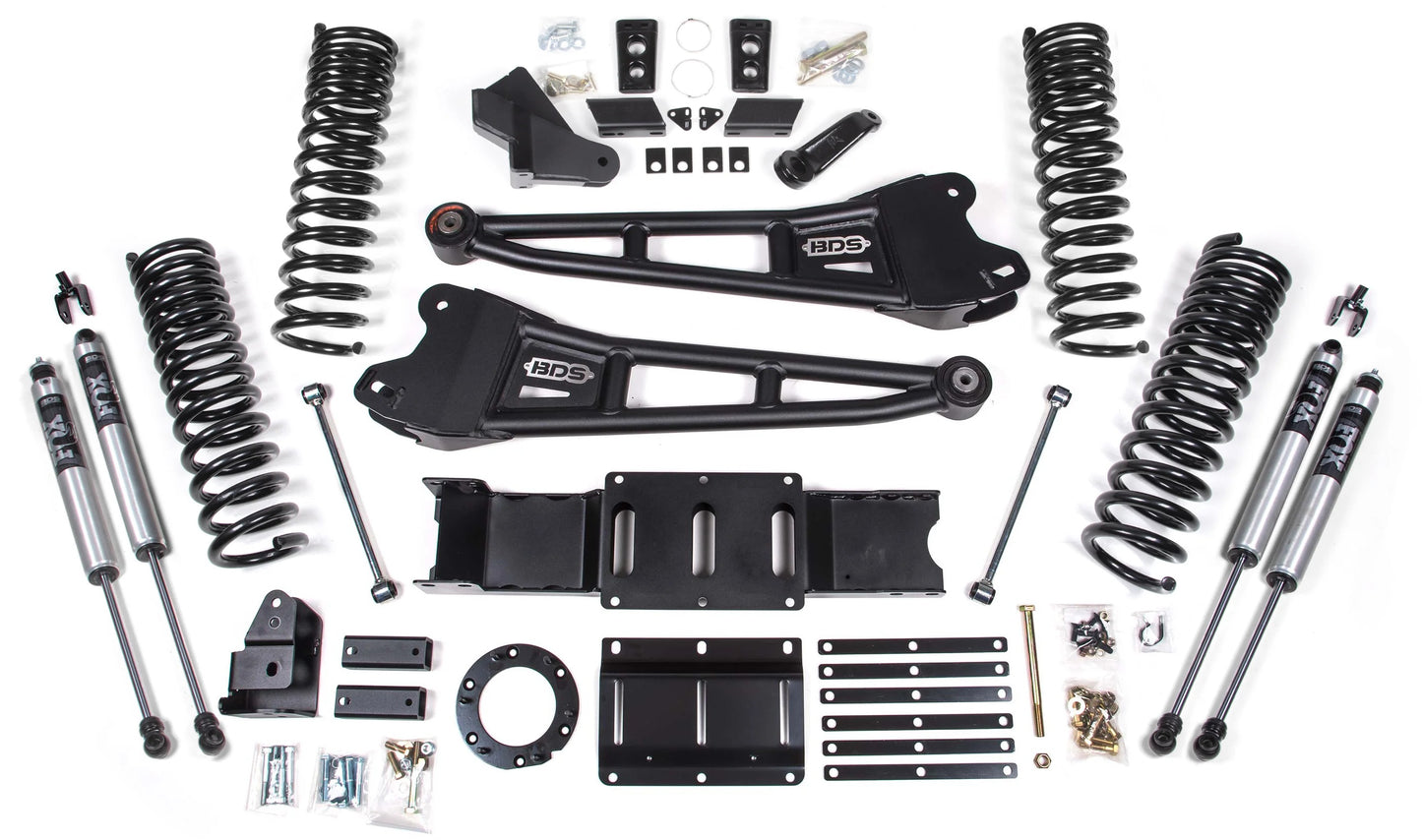 BDS 2019-2026 RAM 2500 GAS,4WD,5.5" RADIUS ARM LIFT KIT,6-BOLT,FOX 2.0 SHOCKS
