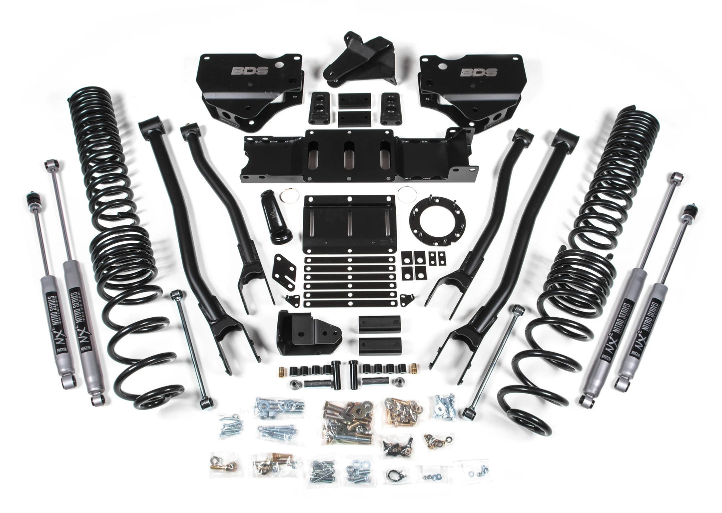 BDS 2019-2024 RAM 2500 DIESEL,4WD,6" LIFT KIT,4-LINK,COIL SPRINGS,NITRO SHOCKS