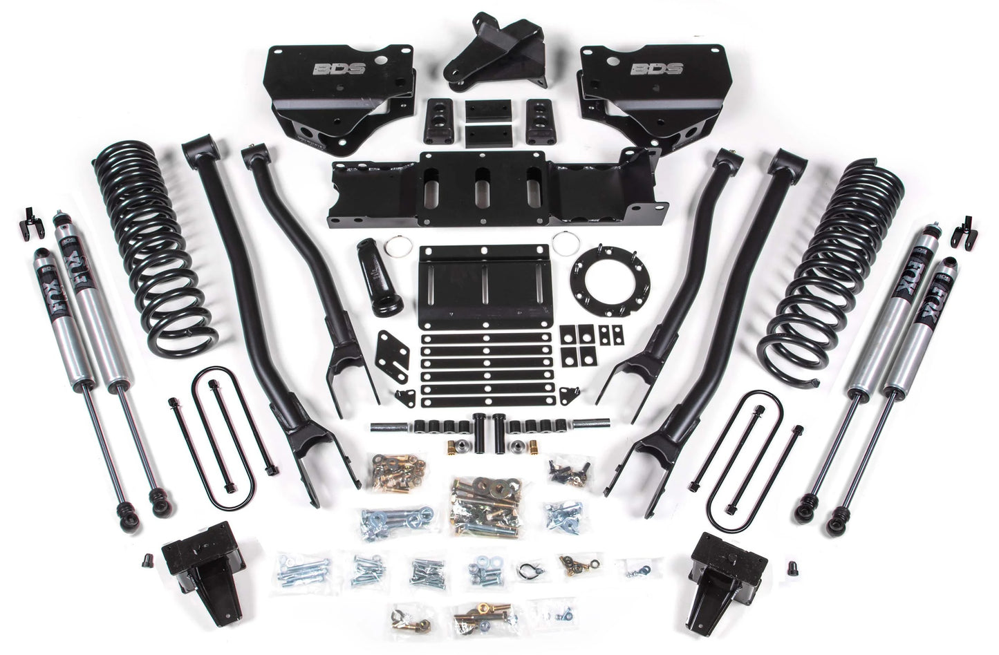 BDS 19-24 RAM 3500 GAS,4WD,5.5" LIFT,4-LINK,5" BLOCK,OVERLOAD,6-BOLT,FOX 2.0
