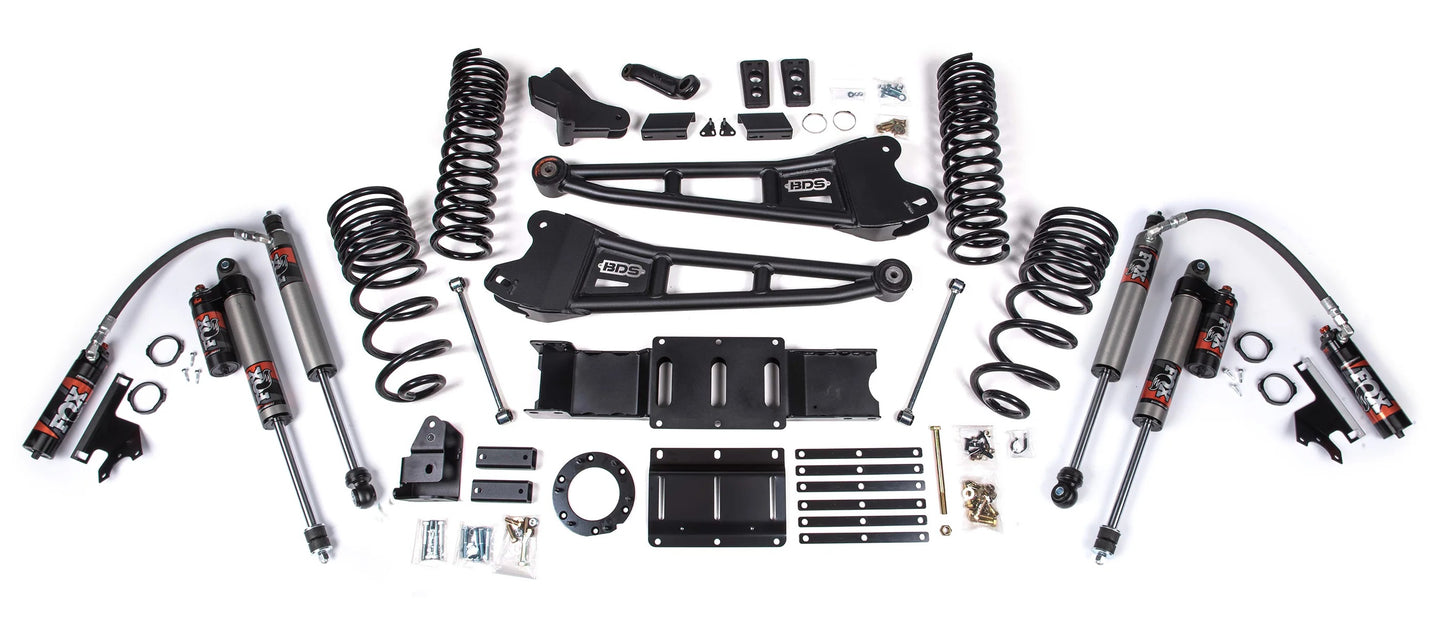 BDS 2019-2026 RAM 2500 GAS,4WD,4" RADIUS ARM LIFT KIT,COIL SPRING,FOX 2.5 SHOCKS
