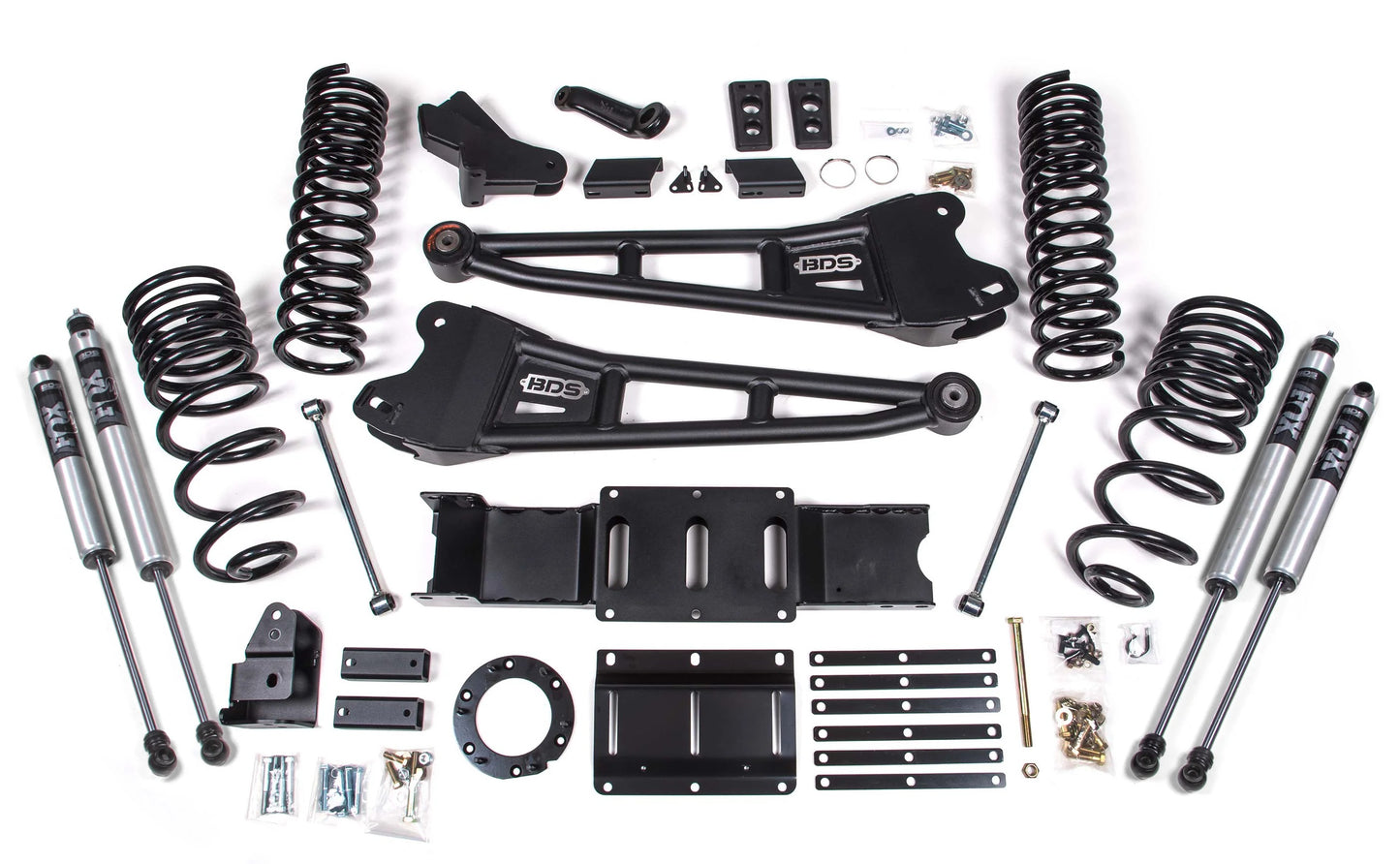 BDS 2019-2026 RAM 2500 GAS,4WD,4" RADIUS ARM LIFT KIT,COIL SPRING,FOX 2.0 SHOCKS