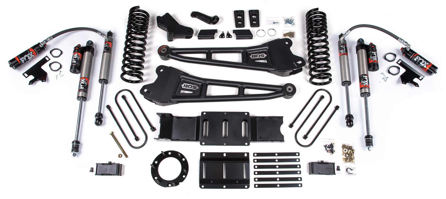 BDS 19-24 RAM 3500 DIESEL 4WD,4" RADIUS LIFT,2" BLOCK,NO OVERLOAD,6-BOLT,FOX 2.5