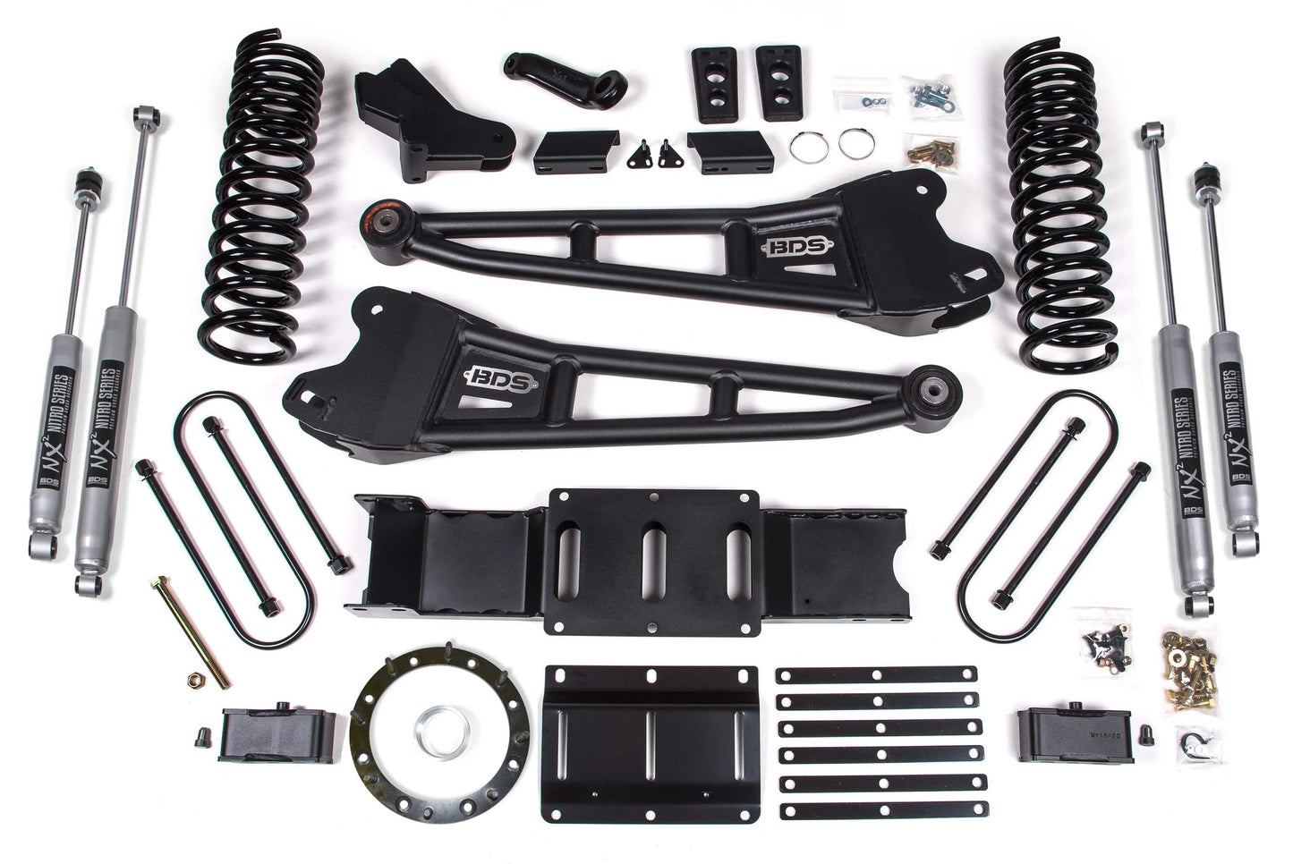 BDS 19-24 RAM 3500 DIESEL 4WD,4" RADIUS LIFT,2" BLOCK,OVERLOAD,8-BOLT,NITRO