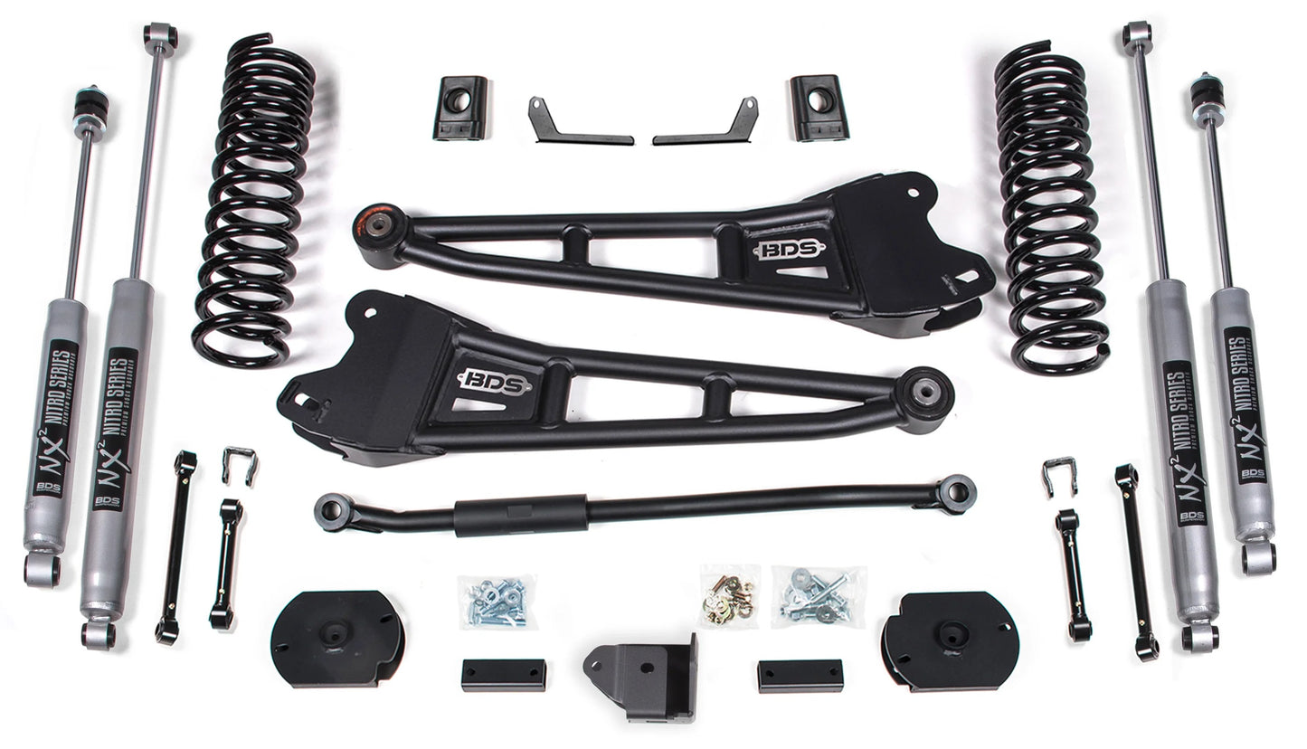 BDS 2014-2018 RAM 2500 DIESEL,4WD,3" RADIUS ARM LIFT KIT,AIR RIDE,NITRO SHOCKS