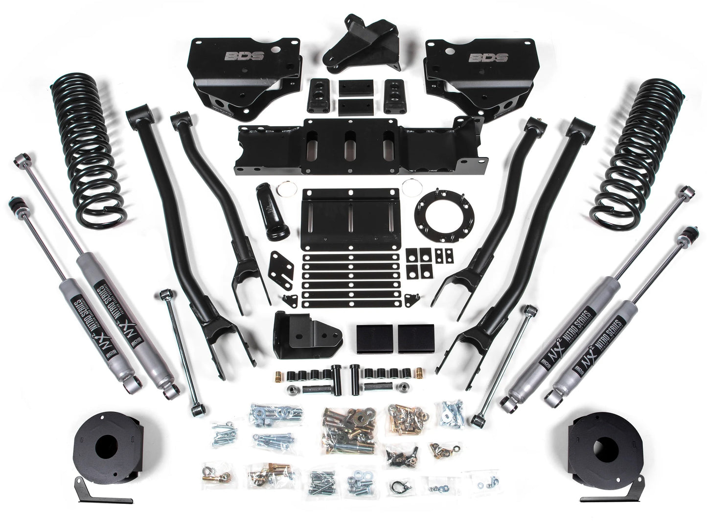 BDS 2019-2024 RAM 2500 DIESEL,4WD,4" LIFT KIT,4-LINK,AIR RIDE,NITRO SHOCKS
