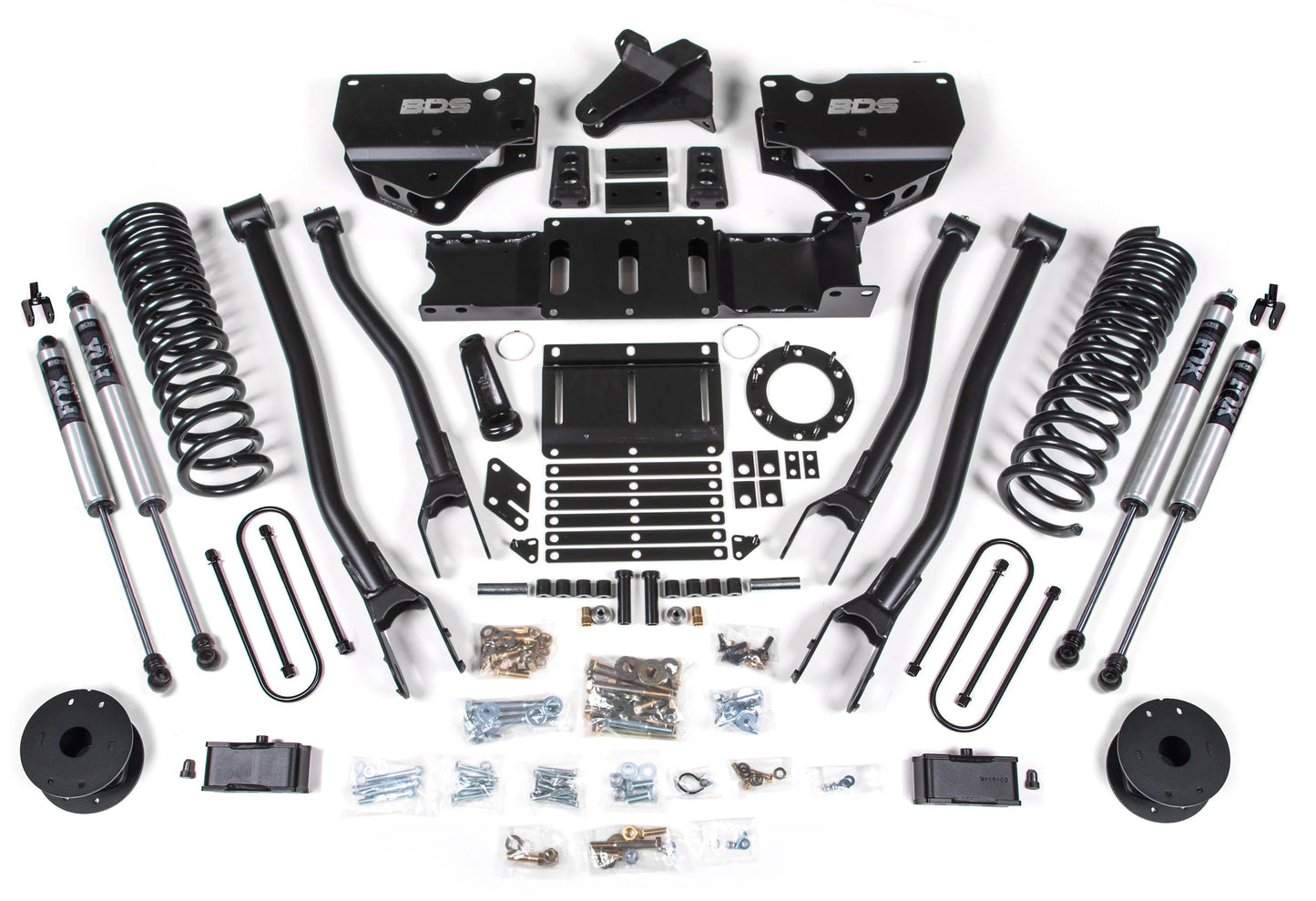 BDS 2019-2024 RAM 3500 4WD,DIESEL,4" 4-LINK LIFT,AIR RIDE,6-BOLT,FOX 2.0 SHOCKS