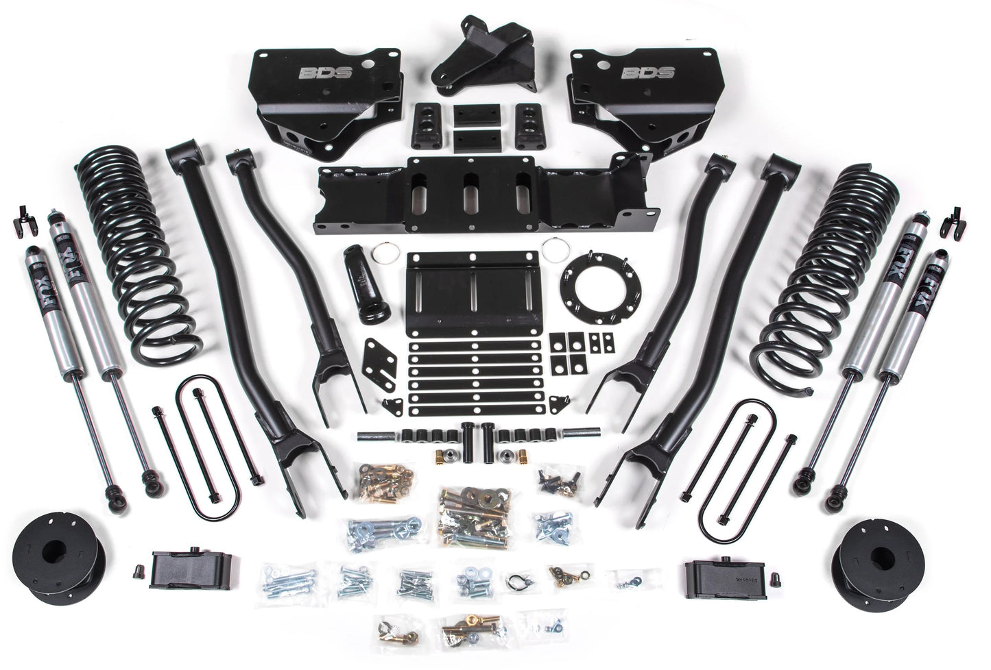BDS 2019-2024 RAM 3500 4WD,GAS,4" 4-LINK LIFT,3" BLOCK,AIR RIDE,FOX 2.0 SHOCKS