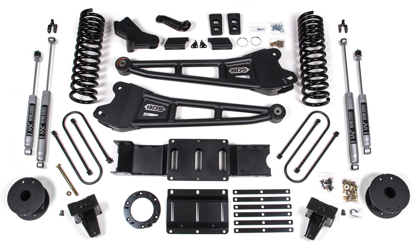BDS 2019-2024 RAM 3500 4WD,DIESEL,6" RADIUS LIFT,AIR RIDE,6-BOLT,NX2 SHOCKS