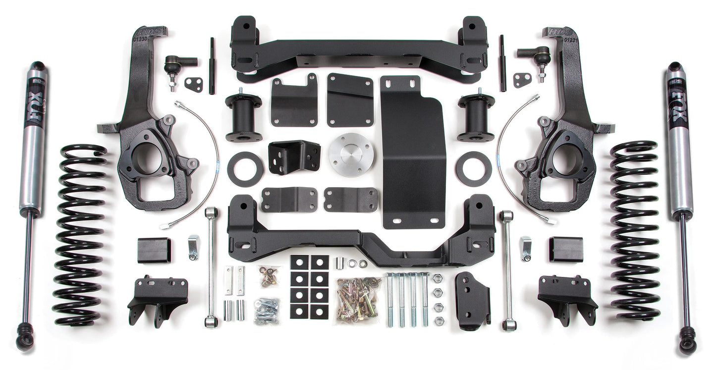BDS 2013-2024 RAM 1500 4WD,6" LIFT KIT,5" COIL SPRINGS,FOX 2.0 SHOCKS