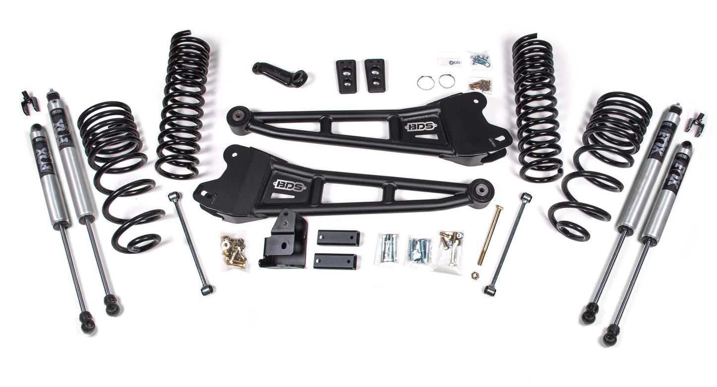 BDS 2014-2018 RAM 2500 4WD,DIESEL,4" RADIUS ARM LIFT KIT,SPRINGS,FOX 2.0 SHOCKS