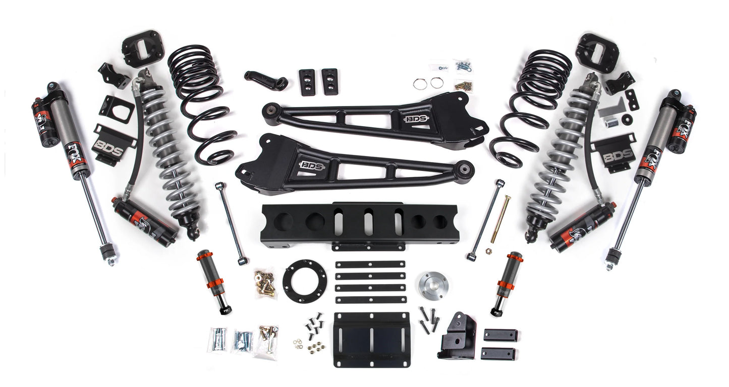 BDS 2014-2018 RAM 2500 4WD,DIESEL,4" RADIUS ARM LIFT KIT,HYDRO,FOX 2.5 COILOVER