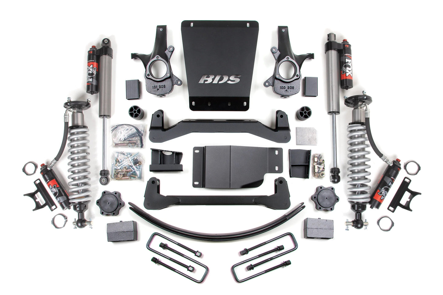 BDS 2007-2013 CHEVY,GMC 1500 4WD 6" LIFT BLOCK KIT WITH FOX 2.5 PERF ELITE