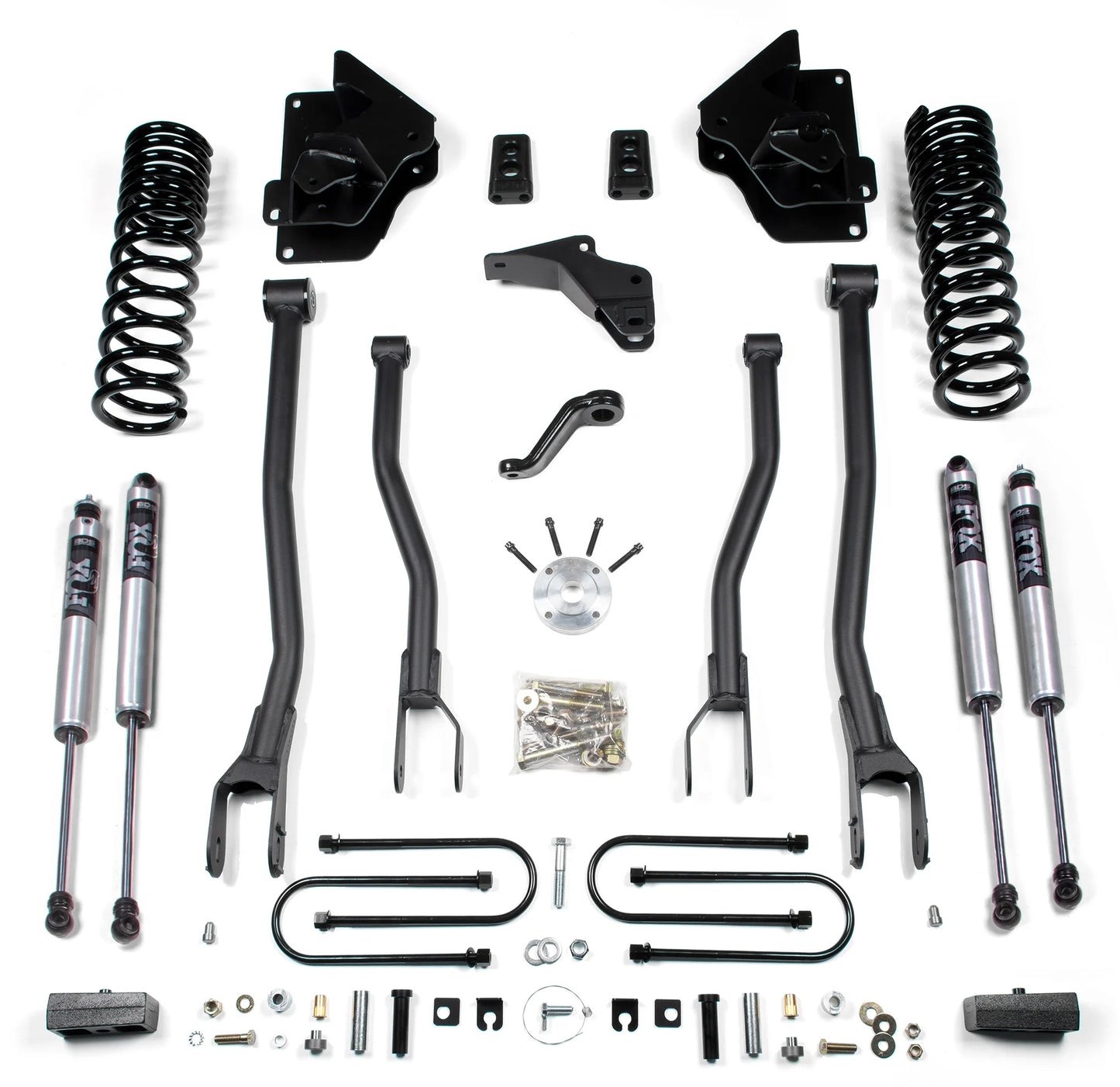 BDS 2013-2018 RAM 3500 4WD,DIESEL,4" 4-LINK LIFT,2" REAR BLOCK,FOX 2.0 SHOCKS