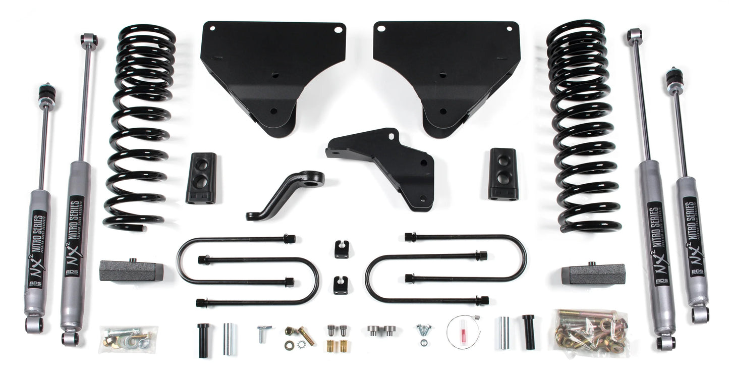 BDS 2013-2018 RAM 3500 4WD,DIESEL,4" LIFT KIT,2" REAR BLOCK,NITRO SHOCKS